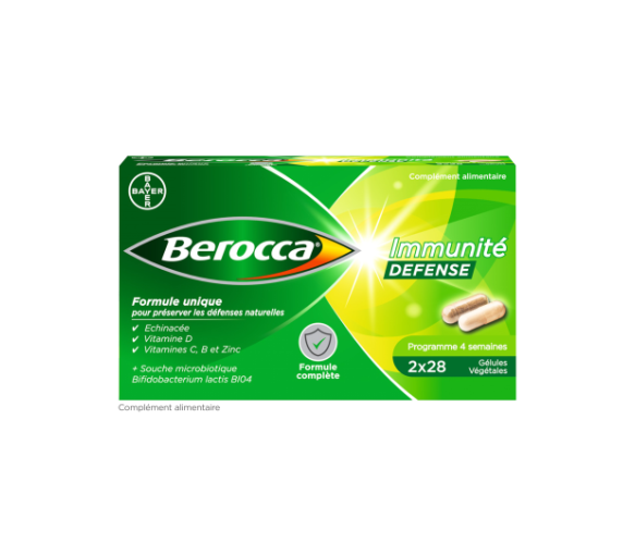 Berocca Immunität Verteidigung Vitamin D, C, B und Zink 2er-Pack mit 28 pflanzlichen Kapseln - image 1