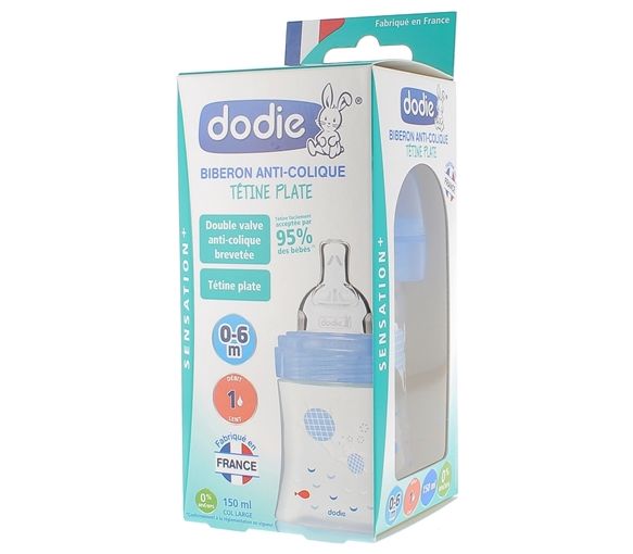 Schnuller Sensation+ langsamer Fluss Meer 0-6 Monate Dodie - Schnuller mit 150ml