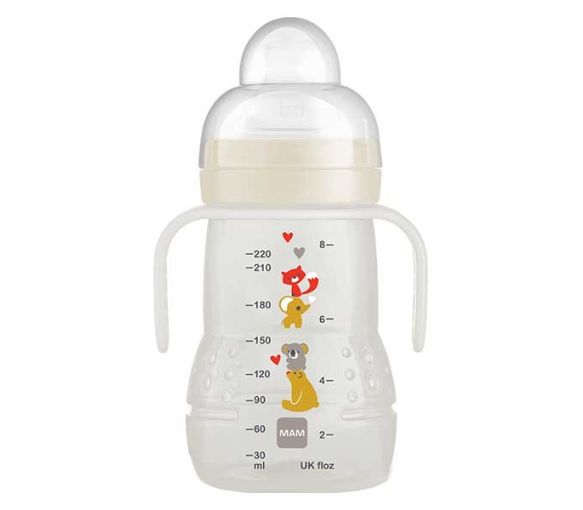 Übergangstrinkflasche 4 Monate + Mam - 220 ml Flasche