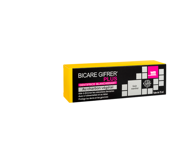 Bicare Gifrer Plus Zahnaufhellende Zahnpasta mit Aktivkohle - Tube mit 75 ml