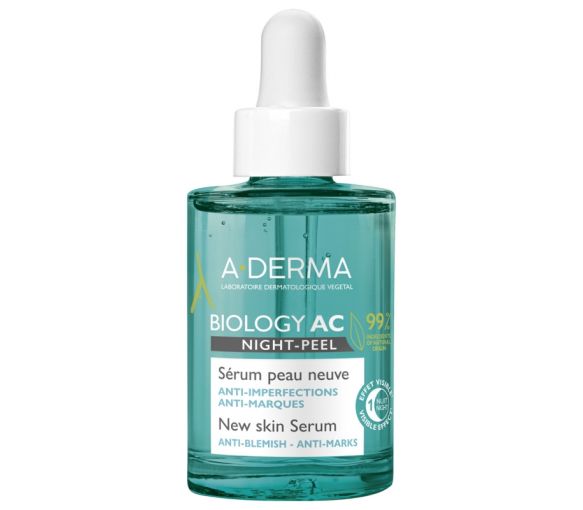 Biologie AC Night-Peel Serum für neue Haut bio A-Derma - Pipettenflasche mit 30 ml