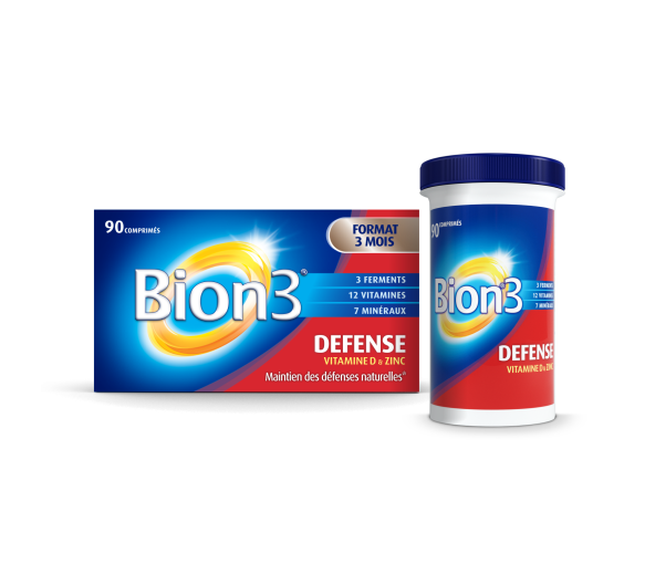 Bion 3 Verteidigung Vitamin D und Zink Erwachsene - Packung mit 90 Tabletten - image 1