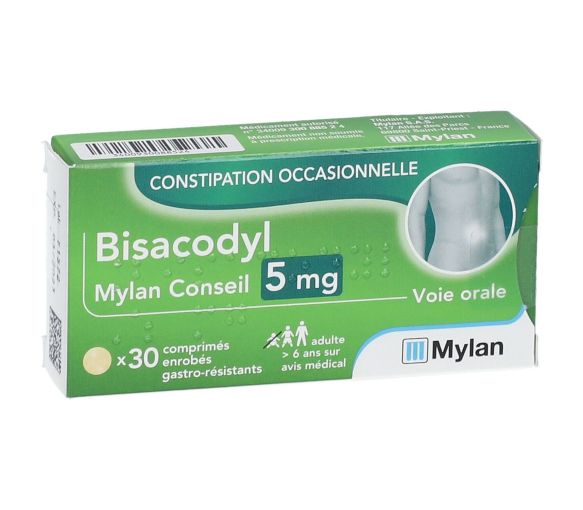 Bisacodyl 5 mg Mylan - 30 überzogene Tabletten