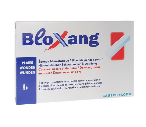 Bloxang Hämostatische Schwämme Bausch und Lomb - Packung mit 4 Schwämmen