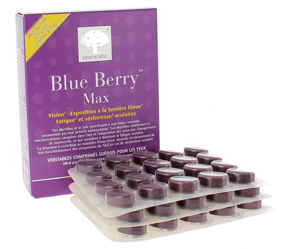 Blue Berry Max New Nordic - Packung mit 60 Tabletten
