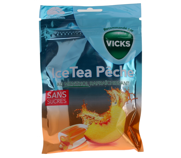 Vicks Pfirsich Eistee Bonbons - 72g Beutel - image 1