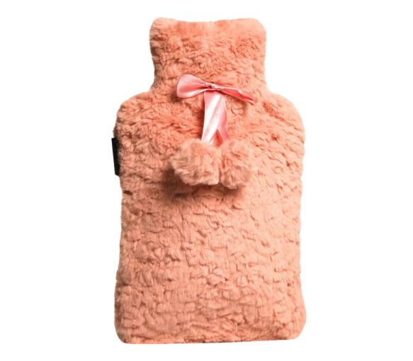 Wasserflasche mit rosa Pomponbezug Calindoo - 2L Wärmflasche - image 1