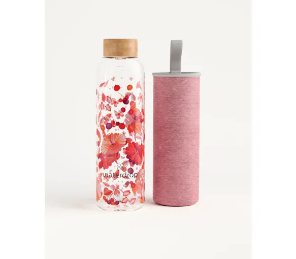 Wasserflasche Waterdrop - transparente Relaxflasche mit 600 ml