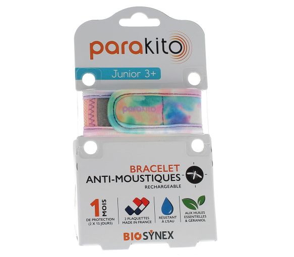 Wiederaufladbares Junior-Mückenarmband Tie&Dye Para Kito - 1 Armband + 2 Nachfüllungen - image 1