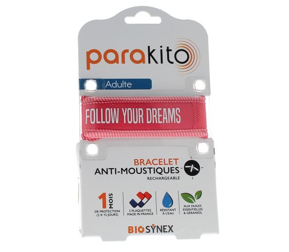 Mückenabwehrarmband Follow your dreams Parakito - 1 Armband + 2 Nachfüllungen