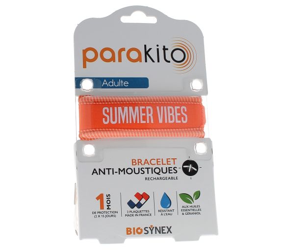 Mückenabwehrarmband Summer Vibes Parakito - 1 Armband + 2 Nachfüllungen