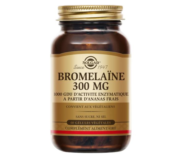 Bromelain 300 mg Solgar - Dose von 60 Kapseln - image 1