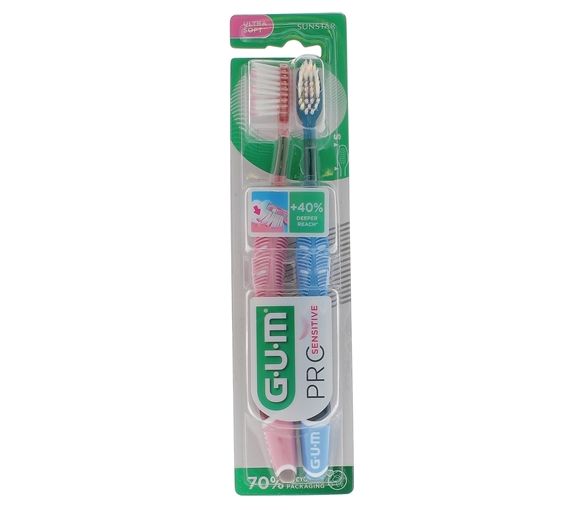 Pro Sensitive Ultra Soft GUM Zahnbürste - 2er-Pack Zahnbürsten