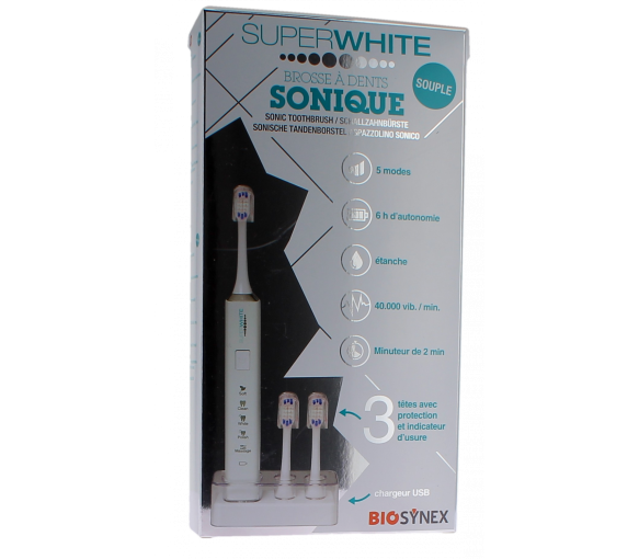Schallzahnbürste weich in Weiß Superwhite - 5er Pack - image 1