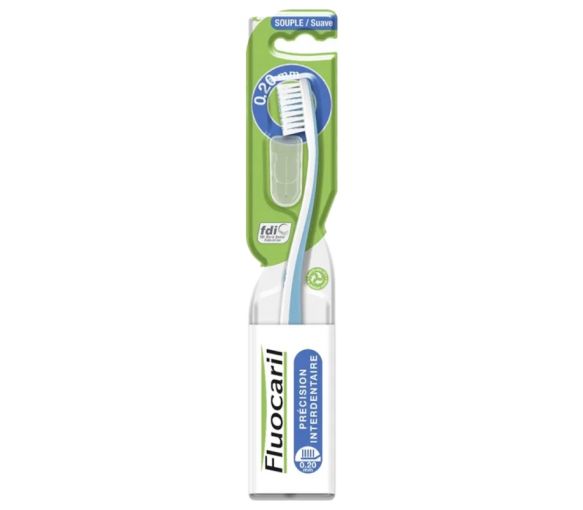 Weiche Zahnbürste Interdentalpräzision Fluocaril - eine Zahnbürste