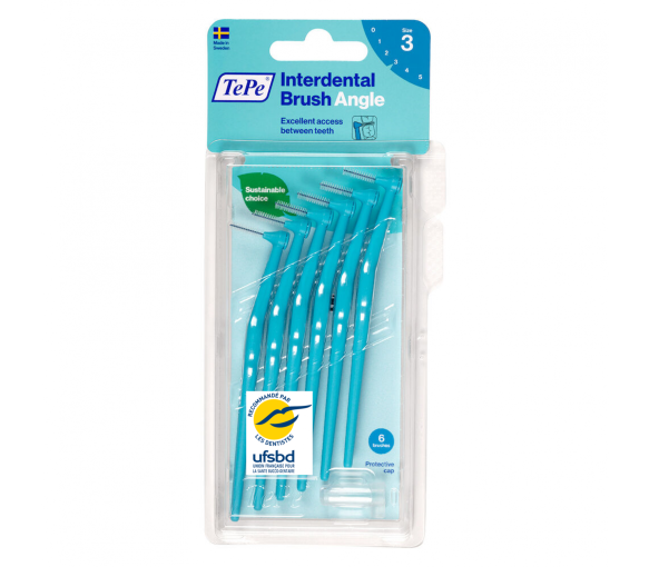 Interdentalbürsten Winkel blau Größe 3 (0,6 mm) TePe - 6 Bürsten - image 1