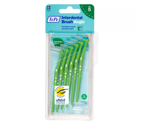 Interdentalbürsten grün Winkelgröße 5 (0,8 mm) TePe - 6 Bürsten - image 1