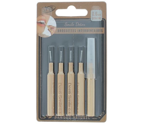 Bambus-Zwischenraumbürsten Smile Detox 0,6mm Denti'Smile - 5 Stück