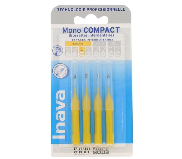Interdentalbürsten Mono kompakt 1 mm ISO2 Inava - 4 Interdentalbürsten