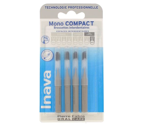 Interdentalbürsten Mono kompakt 2,6 mm ISO7 Inava - 4 Interdentalbürsten