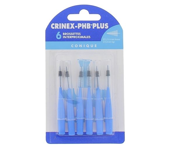Konische Interdentalbürsten phb plus Crinex - 6 Bürsten