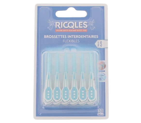 Flexible Interdentalbürsten Größe S Ricqles - Packung mit 30 Stück