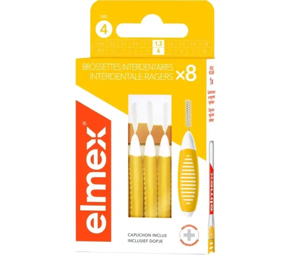 Interdentalbürsten gelb Größe 4 (1,3 mm) Elmex - Packung mit 8 Bürsten - image 1