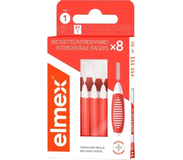 Interdentalbürsten orange Größe 1 (0,7 mm) Elmex - Packung mit 8 Bürsten - image 1