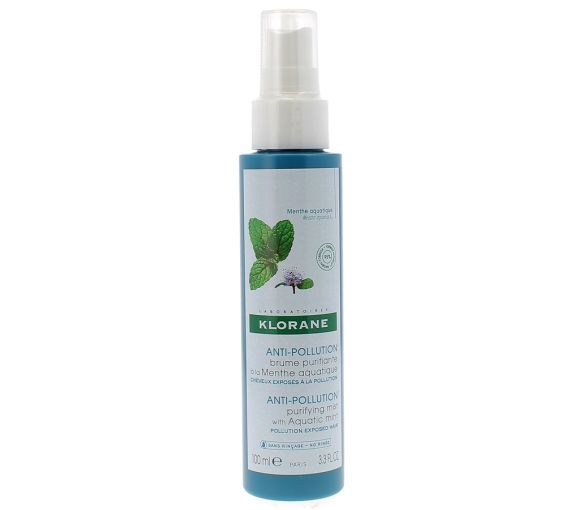 Reinigender Anti-Verschmutzungsnebel mit Wasserminze Klorane - Spray mit 100 ml