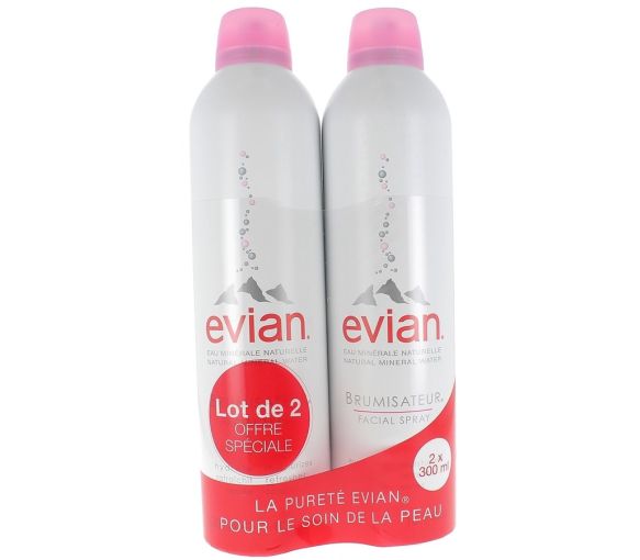 Evian Zerstäuber - 2er-Pack mit 300 ml Flaschen