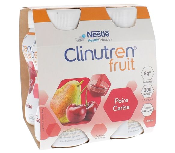 Clinutren Fruit Geschmack Birne Kirsche Nestlé - 4 x 200 ml