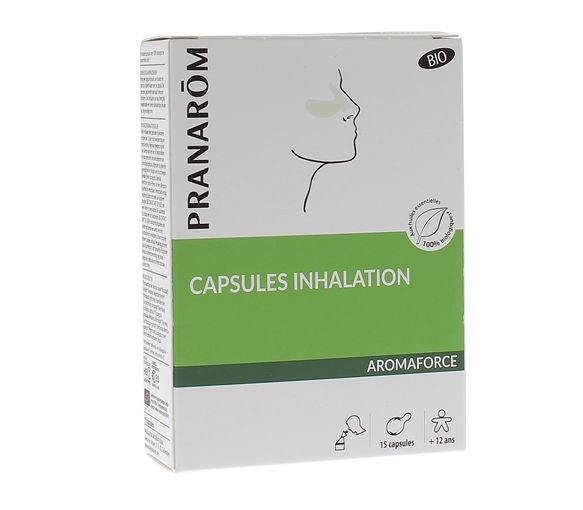 Aromaforce Inhalationskapseln bio Pranarôm - Schachtel mit 15 Monodosen