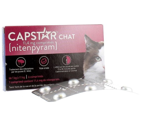 Capstar Katze 11,4 mg Nitenpyram-Tabletten - 6 Tabletten