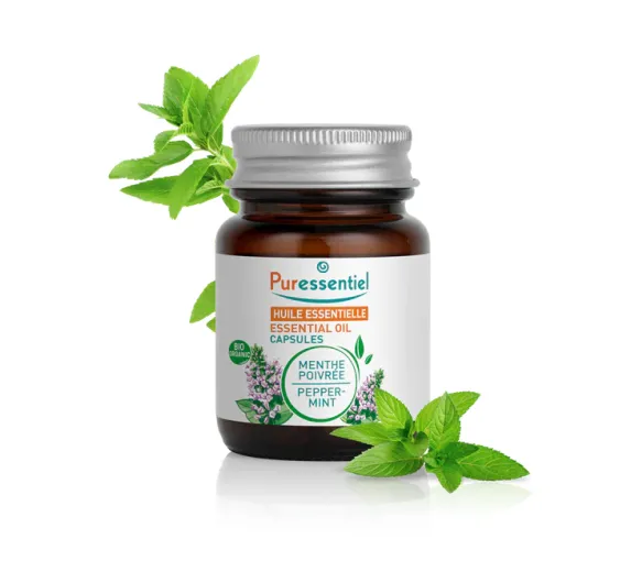 Bio-Pfefferminzöl-Kapseln Puressentiel - 60 Kapseln pro Packung - image 1