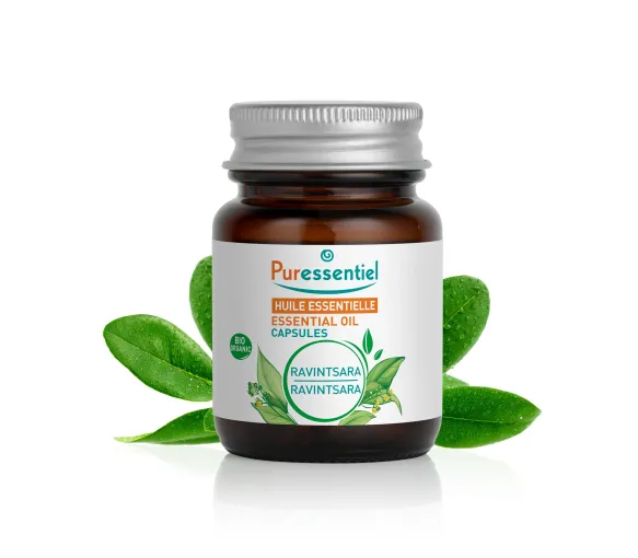 Bio Ravintsara ätherische Öl-Kapseln Puressentiel - 60 Kapseln pro Packung - image 1