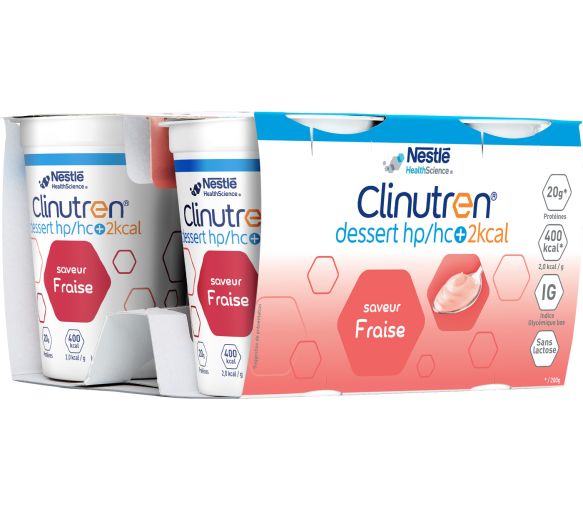 Clinutren Geschmack Erdbeere HP/HC + Nestlé - Packung mit 4x200g - image 1