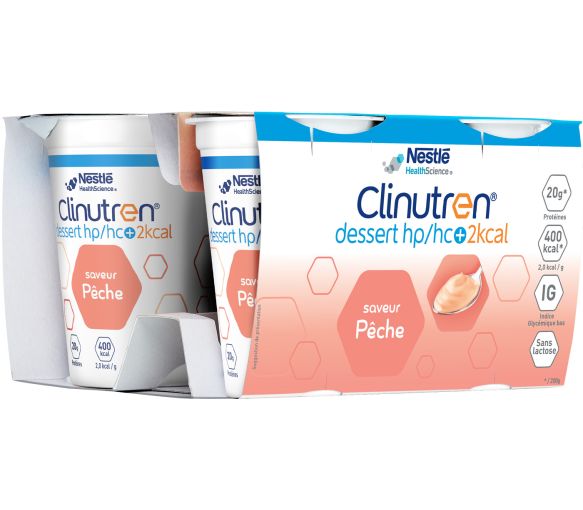 Clinutren Geschmack Pfirsich HP/HC + Nestlé - Packung mit 4x200g - image 1