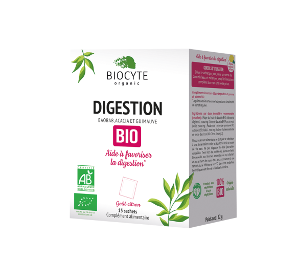 Bio-Zitronen-Digestion Biocyte - Schachteln mit 15 Beuteln