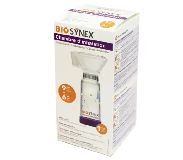 Inhalationsraum 9 Monate bis 6 Jahre Biosynex - Box mit einem Raum und Maske
