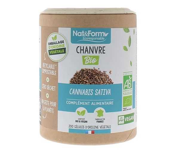 Bio-Hanf Nat&Form - Dose mit 200 Kapseln