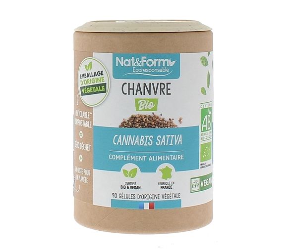 Bio-Hanf Nat&Form - Dose mit 90 Kapseln