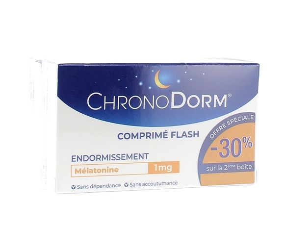 Chronodorm Melatonin 1 mg Iprad - 2 Packungen mit 30 Tabletten