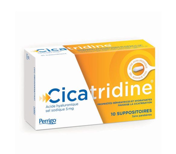 Cicatridine Hyaluronsäure Perrigo - Packung mit 10 Zäpfchen - image 1