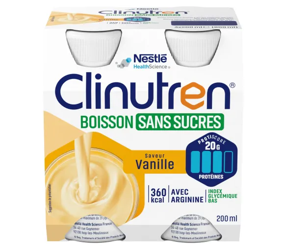Clinutren Getränk ohne Zucker Vanille Nestlé - 4 Flaschen à 200 ml - image 1