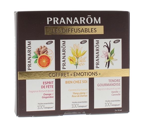 Coffret Emotionen Die Diffusoren Pranarom - Set mit 3 Fläschchen à 10ml