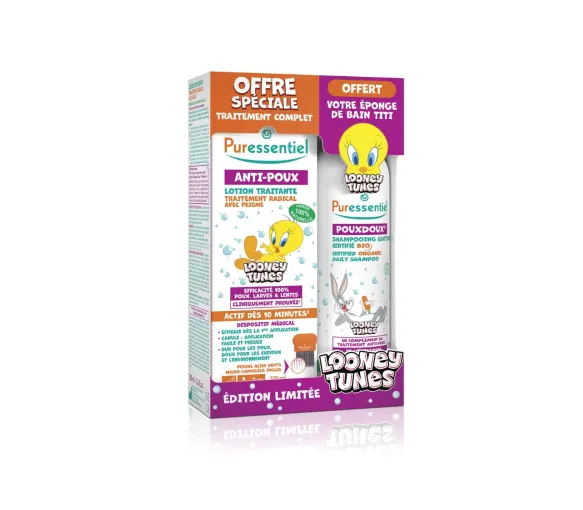 Limitierte Looney Tunes Puressentiel Läusebekämpfungsset - Set mit 3 Produkten