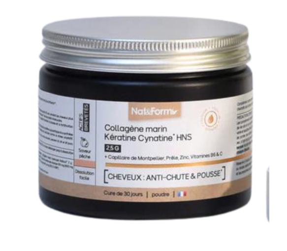 Marin-Kollagen gegen Haarausfall & Haarwachstum Nat&Form - 120g Dose - image 1