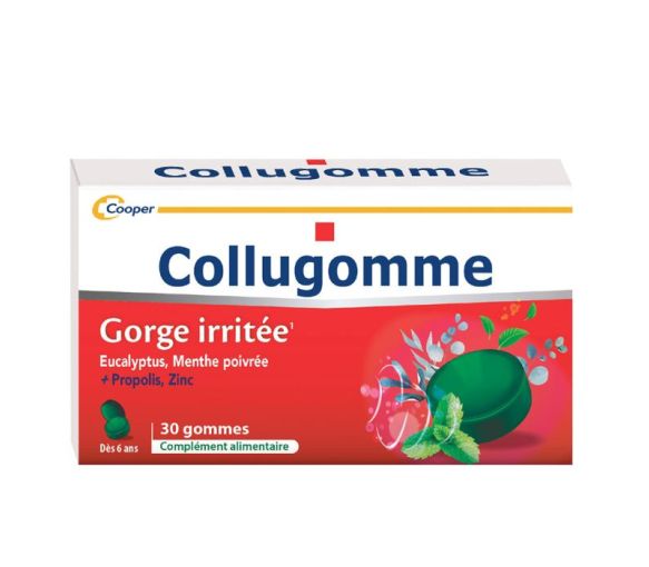 Collugomme gereizter Hals Cooper - Packung mit 30 Kaugummis - image 1
