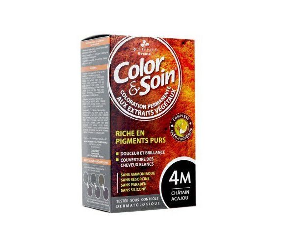 Farbe & Pflege permanente Haarfarbe kastanienbraun mahagoni 4M Die 3 Eichen - 1 Set