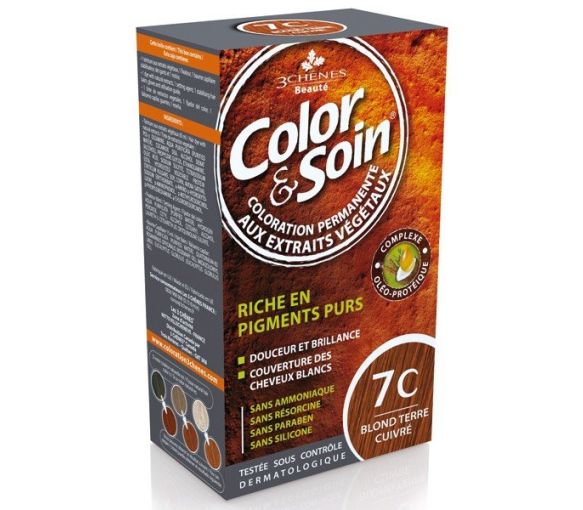 Farbe & Pflege permanente Haarfarbe Blond kupferbraun 7C Die 3 Eichen - 1 Set